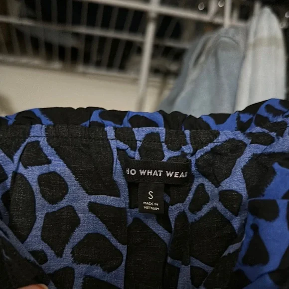 Blue and Black Patterned Women's top - Picture 2 of 3